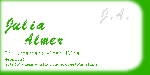 julia almer business card
