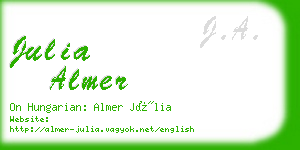 julia almer business card